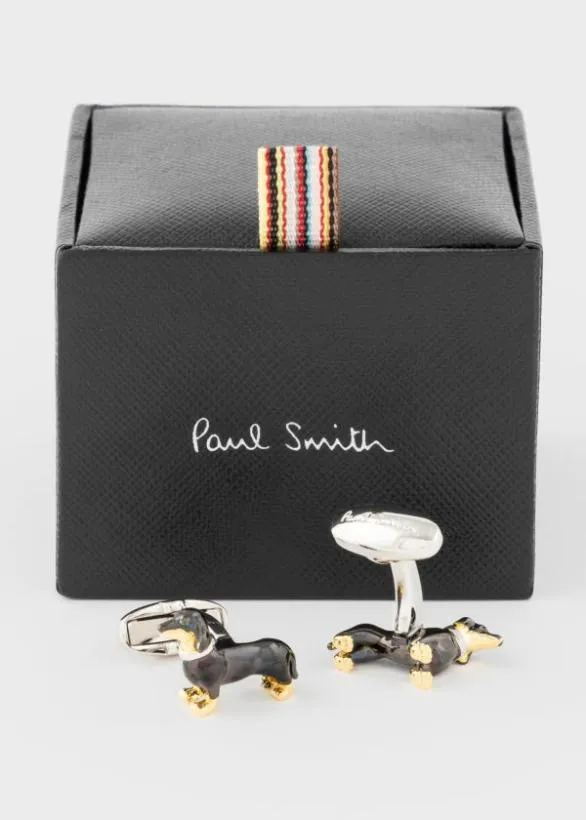 Paul Smith Cufflinks 039Daschund039 Cufflinks Black 8211 Mens