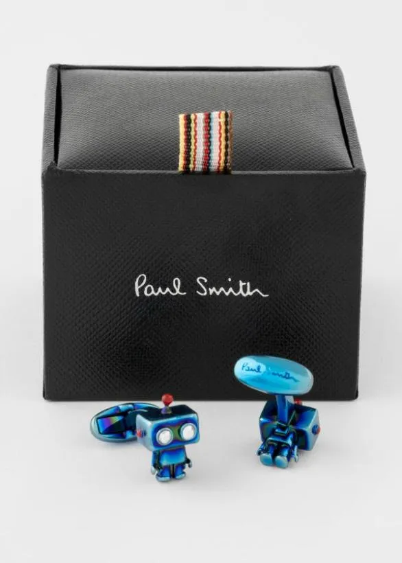 Paul Smith Cufflinks 039Robot039 Cufflinks Blue 8211 Mens