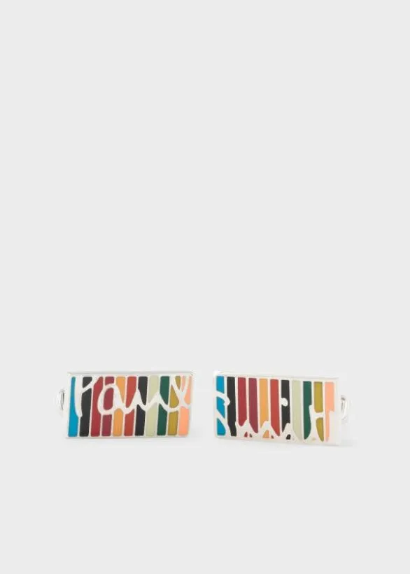Paul Smith Cufflinks 039Signature Stripe039 Cufflinks Red 8211 Mens
