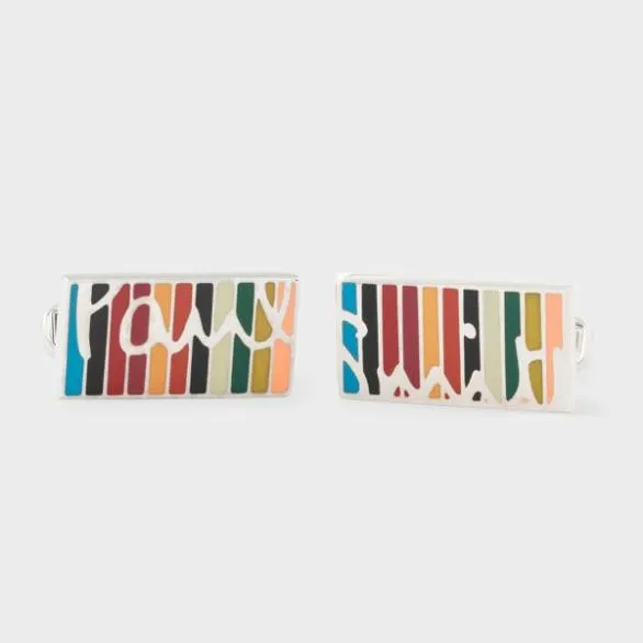 Paul Smith Cufflinks 039Signature Stripe039 Cufflinks Red 8211 Mens