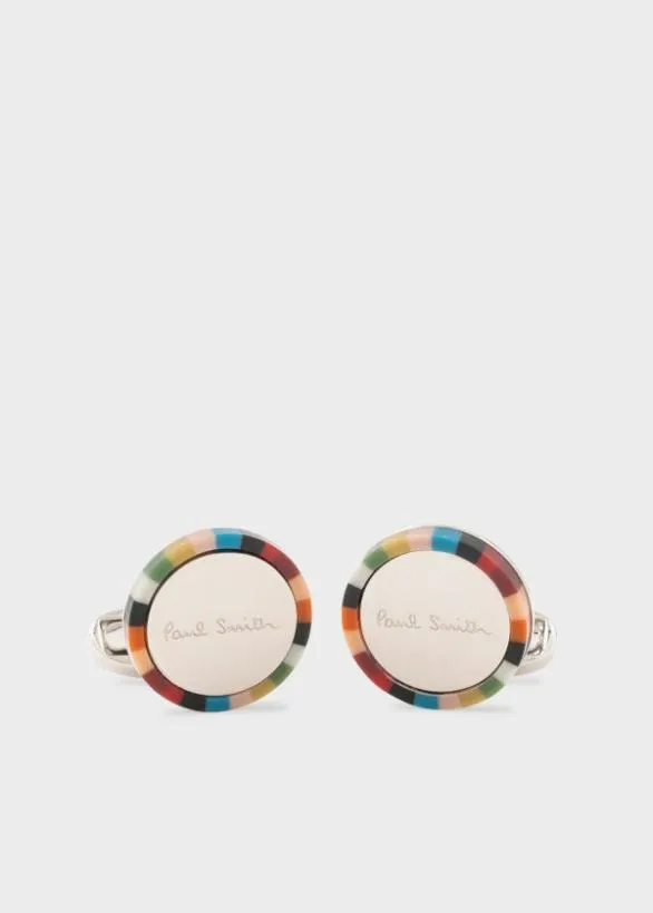 Paul Smith Cufflinks 039Signature Stripe039 Cufflinks Silver 8211 Mens