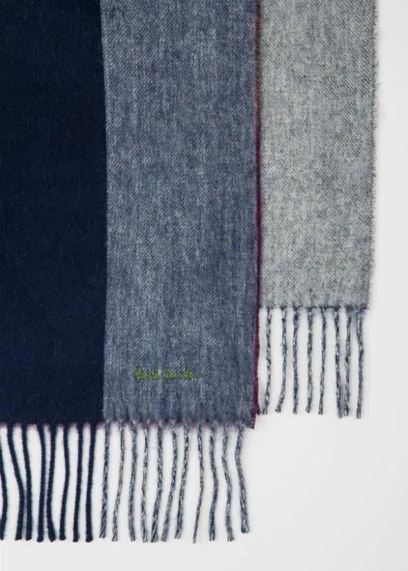 Paul Smith Decorative Accessories Graphic Stripe CashmereBlend Blanket Blue 8211 Home