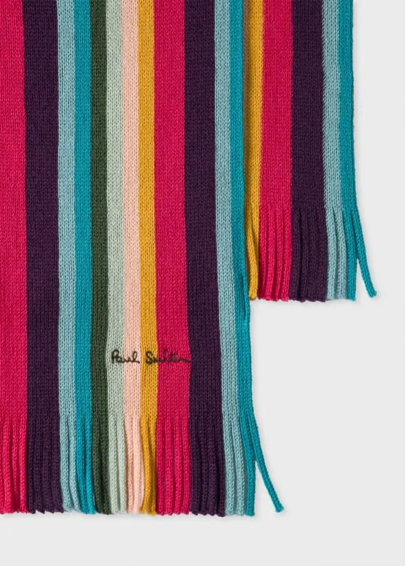 Paul Smith Hats and Gloves 039Artist Stripe039 Gloves and Scarf Gift Set Artist Stripe 8211 Mens