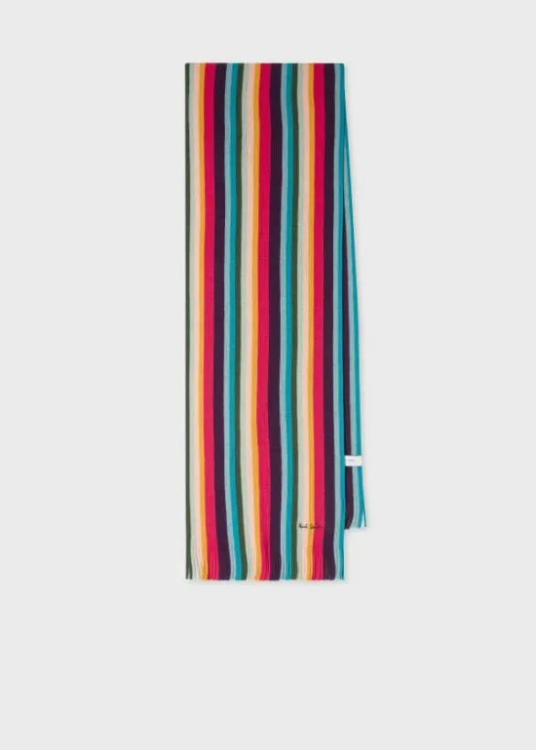 Paul Smith Hats and Gloves 039Artist Stripe039 Gloves and Scarf Gift Set Artist Stripe 8211 Mens