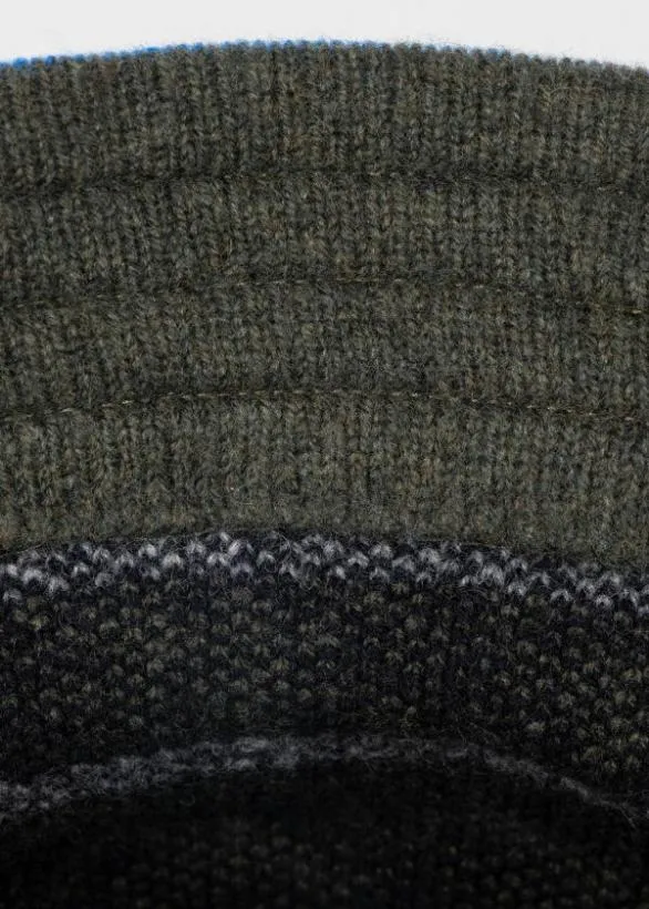 Paul Smith Hats and Gloves Lambswool Fairisle Bucket Hat Black 8211 Mens
