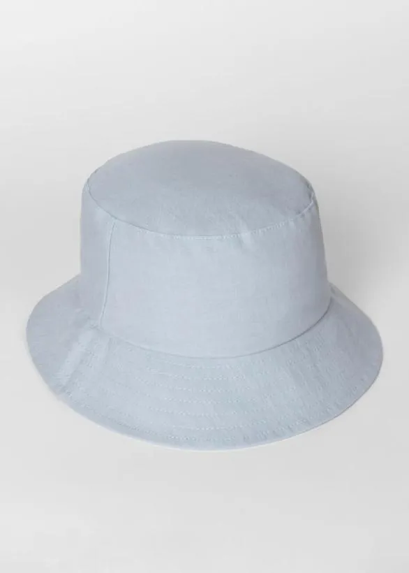 Paul Smith Hats and Gloves Linen Signature Stripe Trim Bucket Hat Sky Blue 8211 Mens