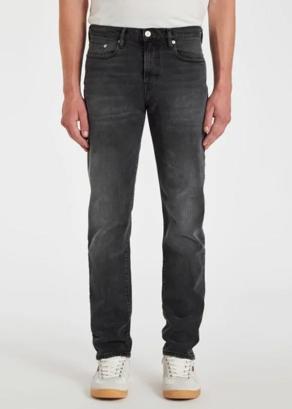 Paul Smith Jeans TaperedFit AntiqueWash Stretch Jeans Black 8211 Mens