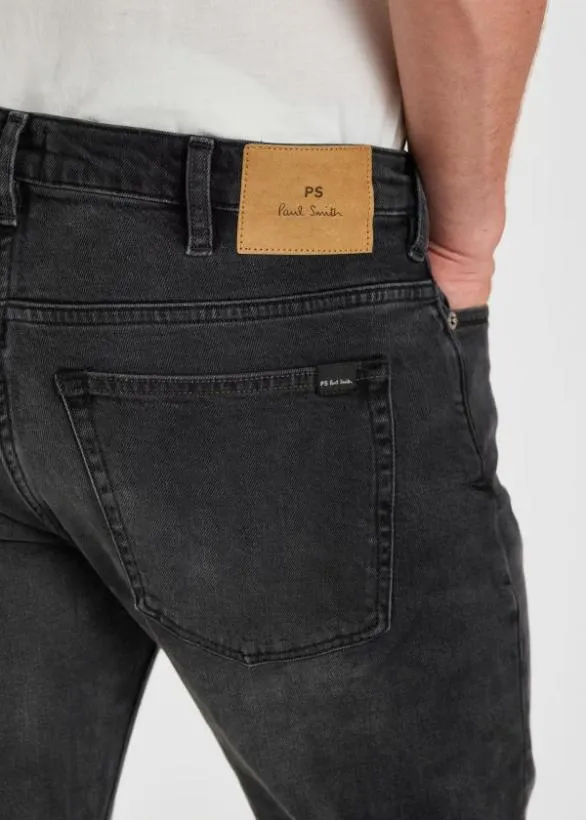 Paul Smith Jeans TaperedFit AntiqueWash Stretch Jeans Black 8211 Mens