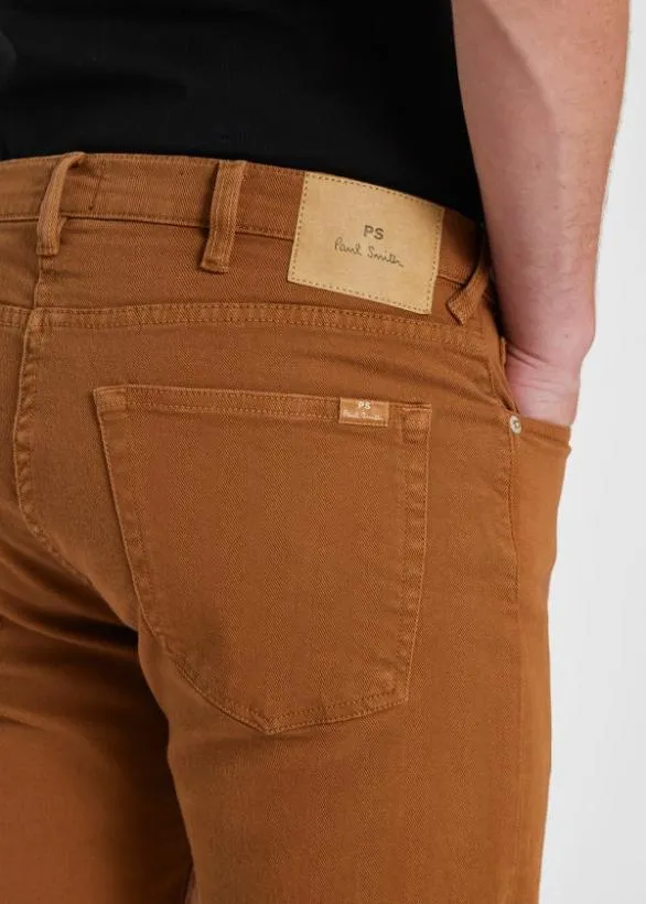 Paul Smith Jeans TaperedFit GarmentDyed Jeans Brown 8211 Mens