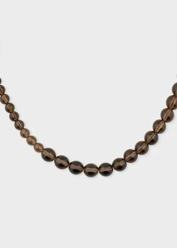 Paul Smith Jewellery and Keyrings Quartz and Gold Vermeil Necklace By Completedworks Dark Grey 8211 Mens