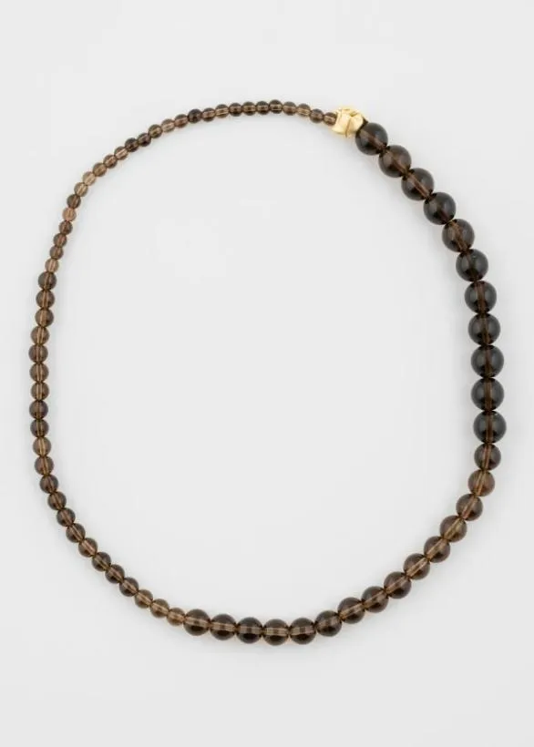 Paul Smith Jewellery and Keyrings Quartz and Gold Vermeil Necklace By Completedworks Dark Grey 8211 Mens
