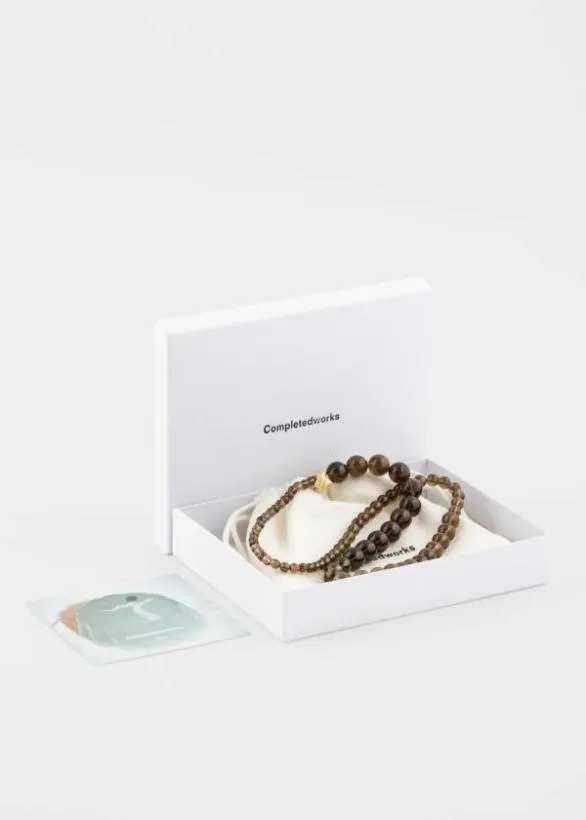 Paul Smith Jewellery and Keyrings Quartz and Gold Vermeil Necklace By Completedworks Dark Grey 8211 Mens