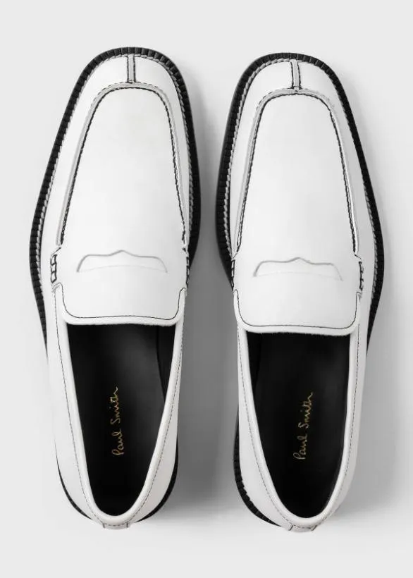 Paul Smith Loafers Leather 039Alvar039 Loafers White 8211 Mens