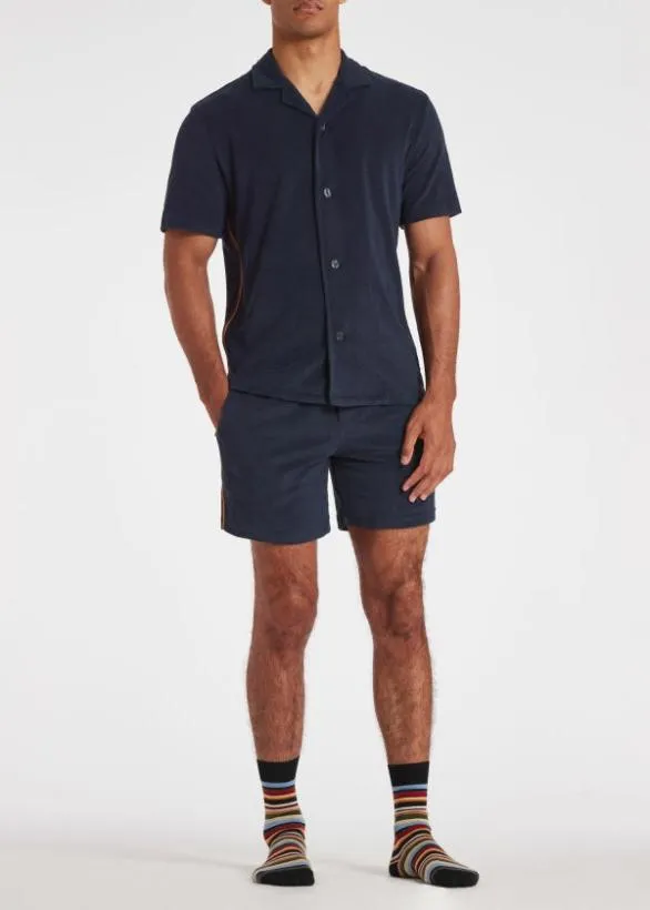 Paul Smith Loungewear Towelling Lounge Shorts Navy 8211 Mens