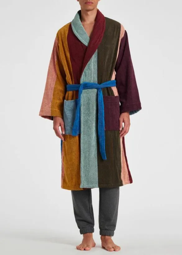 Paul Smith Nightwear 039Artist Stripe039 Dressing Gown Multicolour 8211 MensHome Paul Smith Nightwear 039Artist Stripe039 Dressing Gown Multicolour 8211 MensHome