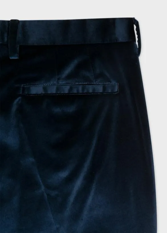 Paul Smith Pants SlimFit Navy Velvet Pants Navy 8211 Mens