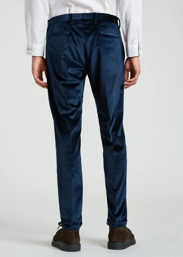 Paul Smith Pants SlimFit Navy Velvet Pants Navy 8211 Mens