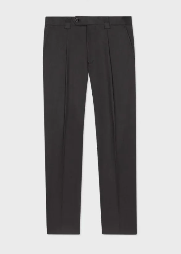Paul Smith Pants StretchCotton Twill Pleated Pants Navy 8211 Mens