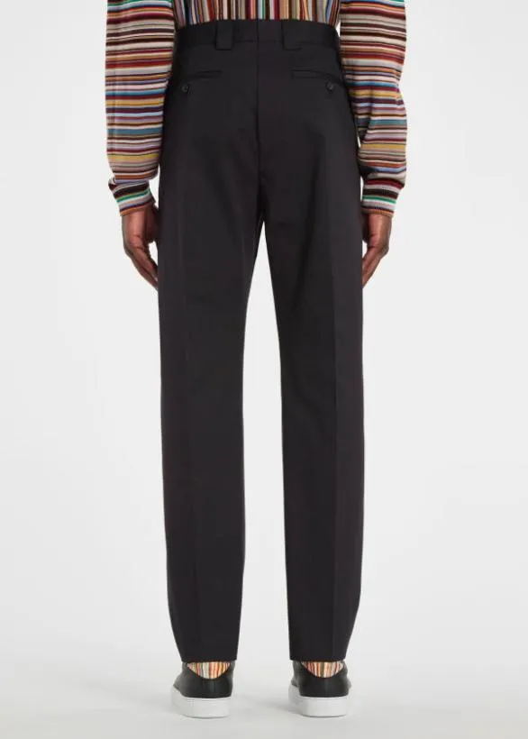 Paul Smith Pants StretchCotton Twill Pleated Pants Navy 8211 Mens