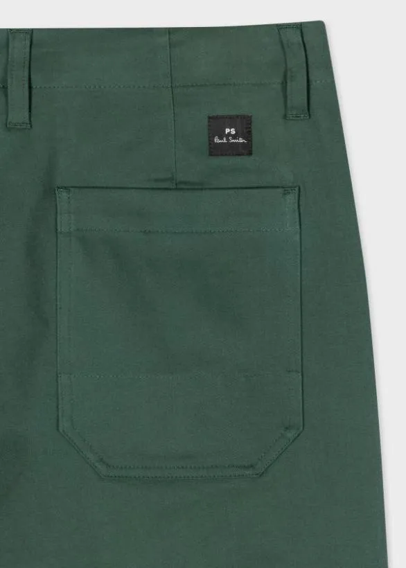Paul Smith Pants StretchCotton Work Pants Green 8211 Mens