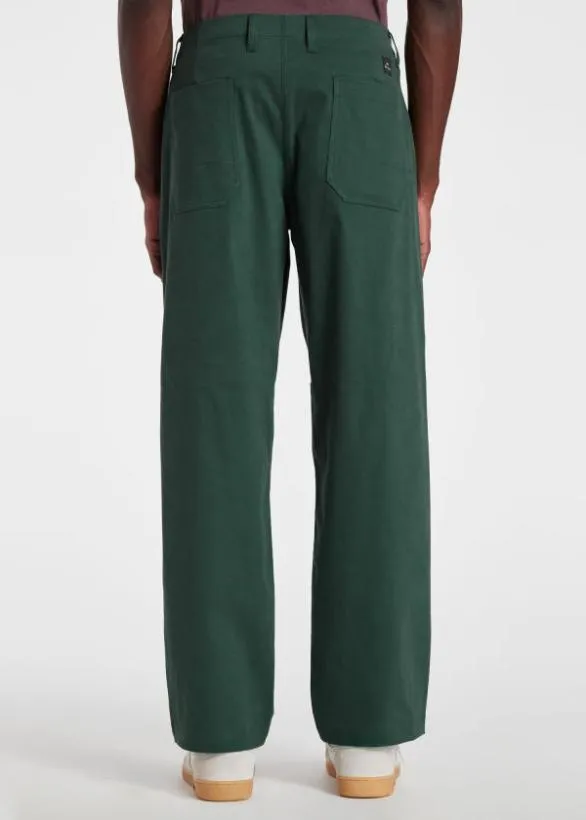 Paul Smith Pants StretchCotton Work Pants Green 8211 Mens