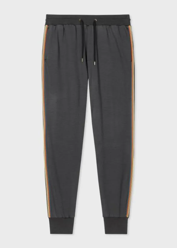 Paul Smith Pants Washable Wool 039Signature Stripe039 Sweatpants Dark Green 8211 Mens