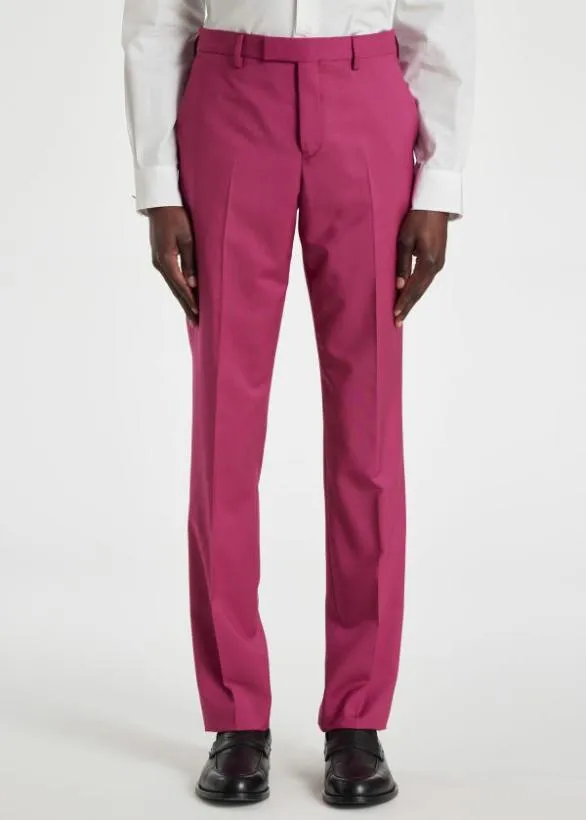 Paul Smith Pants WoolMohair Trousers Pink 8211 Mens