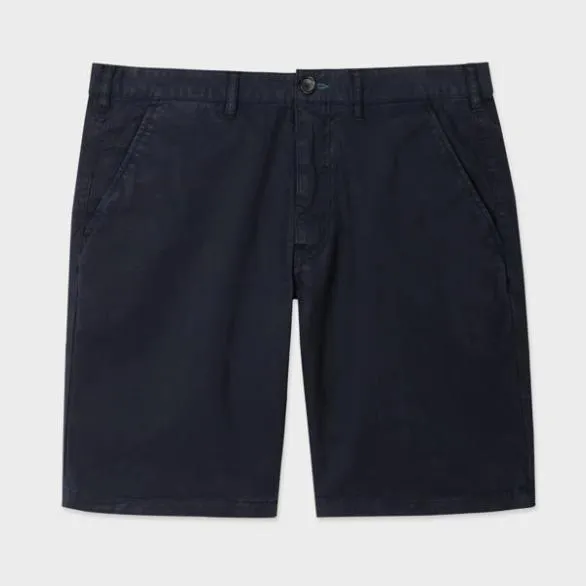 Paul Smith Shorts CottonBlend Zebra Logo Shorts Navy 8211 Mens