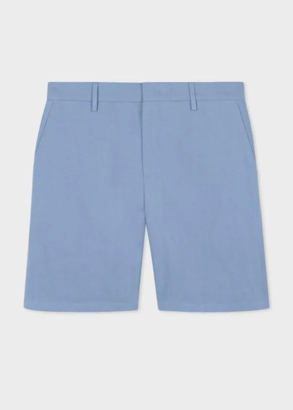 Paul Smith Shorts Cotton Twill Shorts Light Blue 8211 Mens