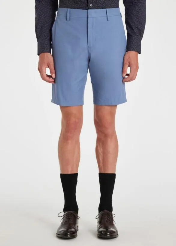 Paul Smith Shorts Cotton Twill Shorts Light Blue 8211 Mens