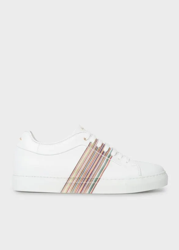 Paul Smith Sneakers Leather 039Basso039 Sneakers With 039Signature Stripe039 Panel White 8211 Mens Paul Smith Sneakers Leather 039Basso039 Sneakers With 039Signature Stripe039 Panel White 8211 Mens