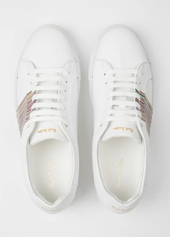 Paul Smith Sneakers Leather 039Basso039 Sneakers With 039Signature Stripe039 Panel White 8211 Mens