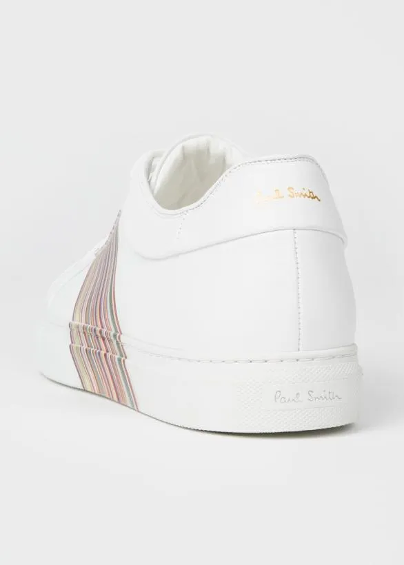 Paul Smith Sneakers Leather 039Basso039 Sneakers With 039Signature Stripe039 Panel White 8211 Mens