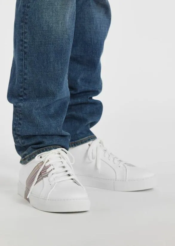 Paul Smith Sneakers Leather 039Basso039 Sneakers With 039Signature Stripe039 Panel White 8211 Mens
