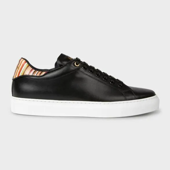 Paul Smith Sneakers Leather 039Beck039 Sneakers With 039Signature Stripe039 Heel Panels Black 8211 Mens