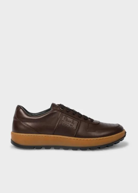 Paul Smith Sneakers Leather 039Filoni039 Trainers Dark Brown 8211 Mens