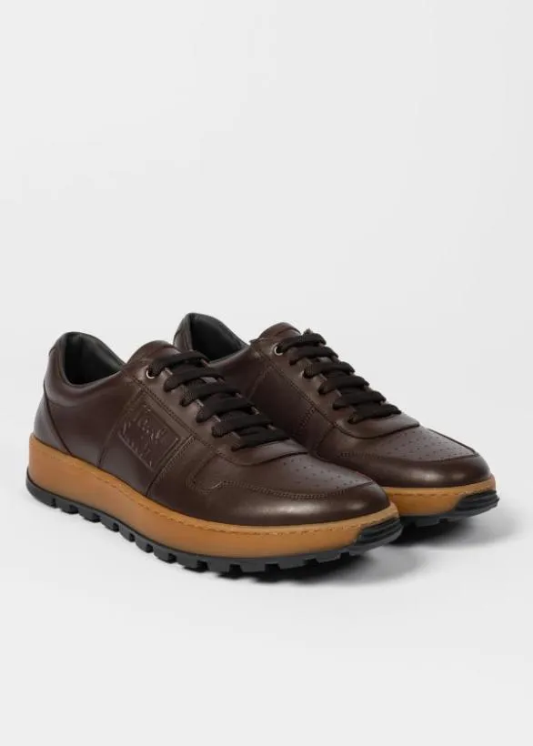 Paul Smith Sneakers Leather 039Filoni039 Trainers Dark Brown 8211 Mens