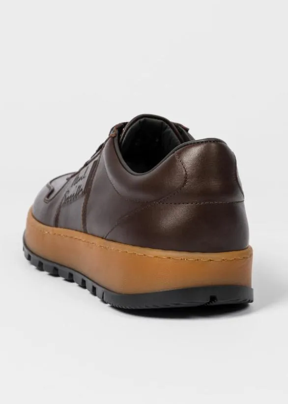Paul Smith Sneakers Leather 039Filoni039 Trainers Dark Brown 8211 Mens