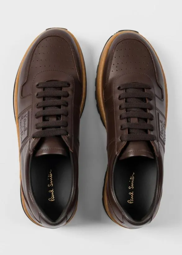 Paul Smith Sneakers Leather 039Filoni039 Trainers Dark Brown 8211 Mens