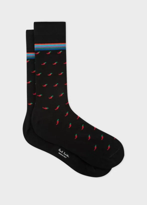 Paul Smith Socks 039Chilli039 Socks Black 8211 Mens