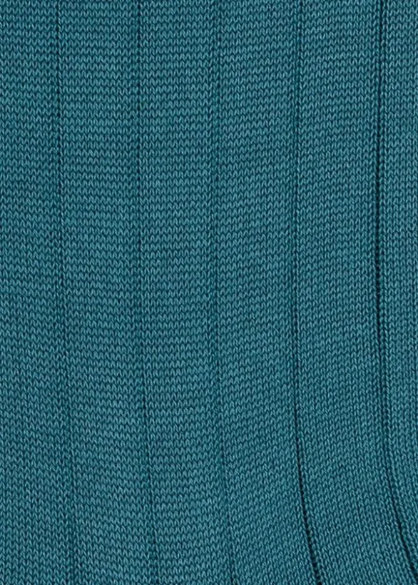 Paul Smith Socks CottonBlend Ribbed Socks Teal 8211 Mens