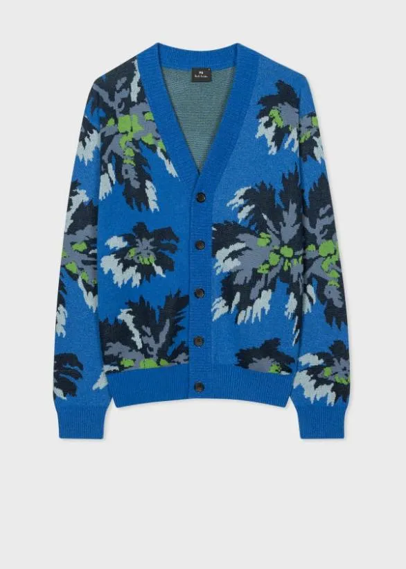 Paul Smith Sweaters 039Palmera039 Jacquard CottonBlend Cardigan Blue 8211 Mens Paul Smith Sweaters 039Palmera039 Jacquard CottonBlend Cardigan Blue 8211 Mens