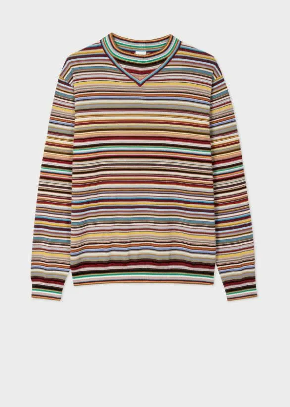Paul Smith Sweaters 039Signature Stripe039 Wool Sweater Signature Stripe 8211 Mens Paul Smith Sweaters 039Signature Stripe039 Wool Sweater Signature Stripe 8211 Mens