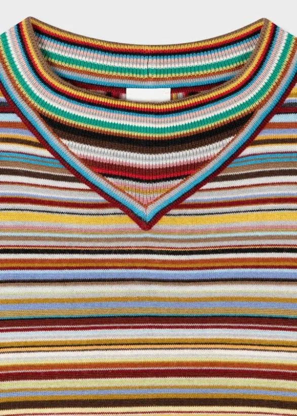 Paul Smith Sweaters 039Signature Stripe039 Wool Sweater Signature Stripe 8211 Mens