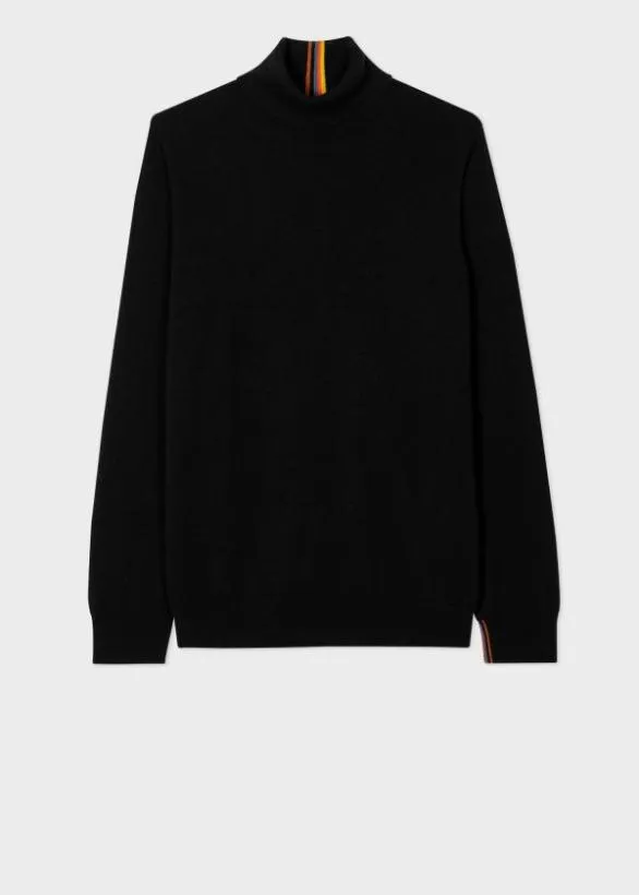 Paul Smith Sweaters Cashmere 039Artist Stripe039 Roll Neck Sweater Black 8211 Mens Paul Smith Sweaters Cashmere 039Artist Stripe039 Roll Neck Sweater Black 8211 Mens