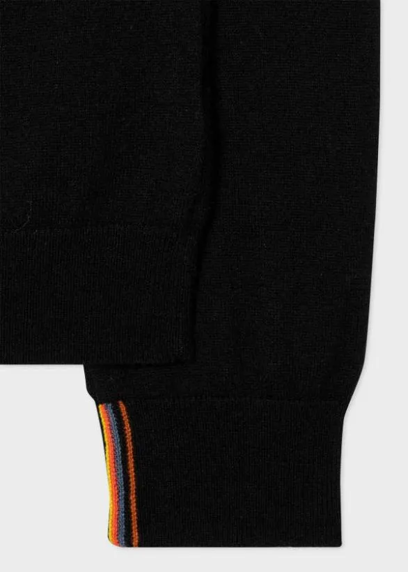 Paul Smith Sweaters Cashmere 039Artist Stripe039 Roll Neck Sweater Black 8211 Mens