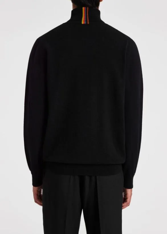 Paul Smith Sweaters Cashmere 039Artist Stripe039 Roll Neck Sweater Black 8211 Mens