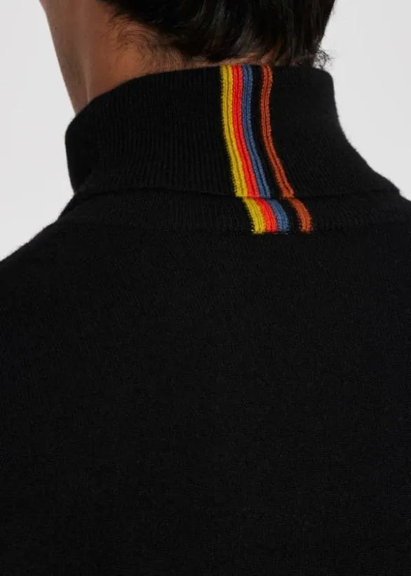 Paul Smith Sweaters Cashmere 039Artist Stripe039 Roll Neck Sweater Black 8211 Mens
