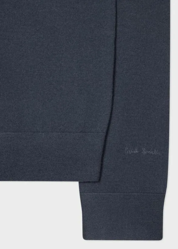 Paul Smith Sweaters Merino Wool Sweater Blue 8211 Mens