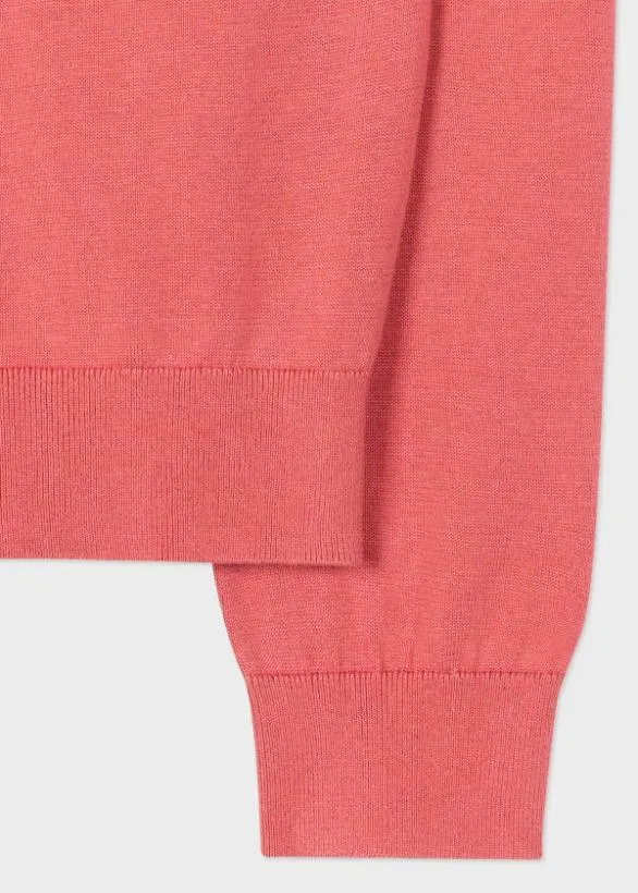 Paul Smith Sweaters Organic Cotton Zebra Logo Sweater Pink 8211 Mens